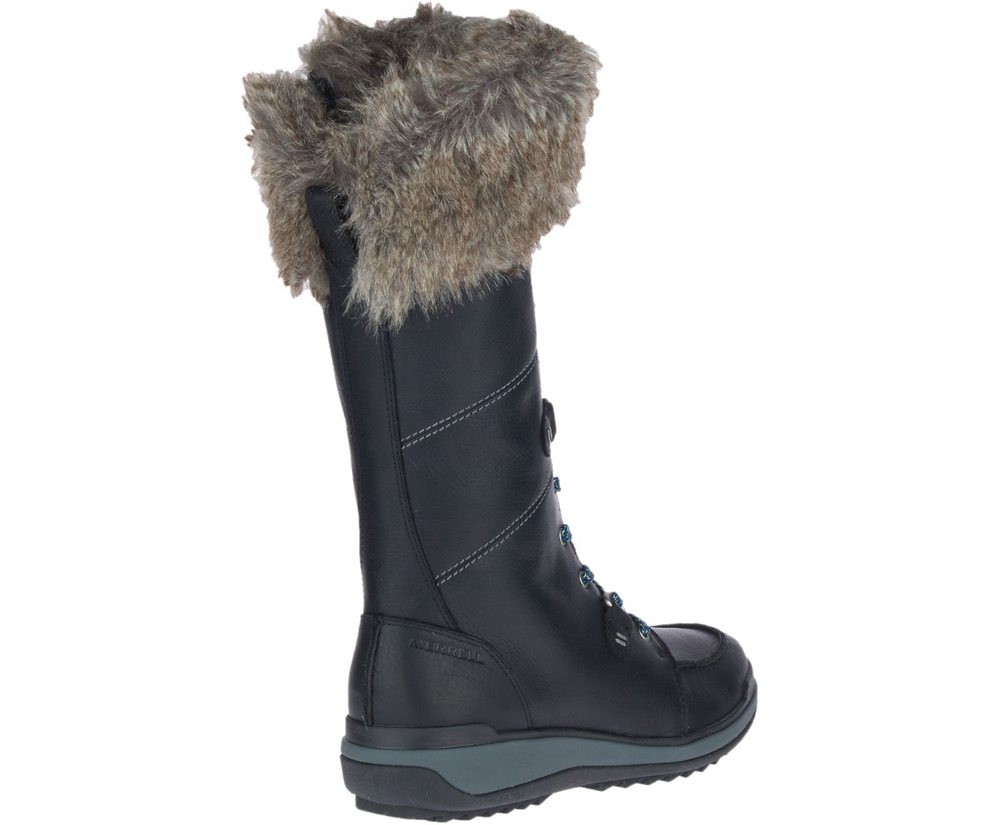 Merrell Støvler Dame - Snowcreek Tall Polar Waterproof - Sort - WQF841039